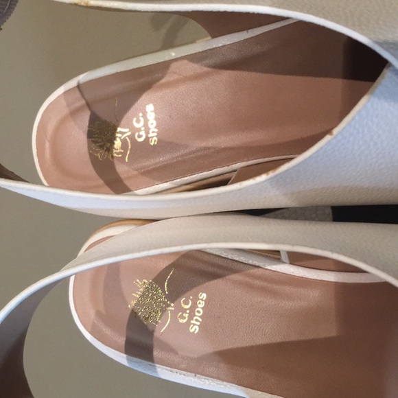 Platform white wedges Sandals size 8.5 - Picture 4 of 4